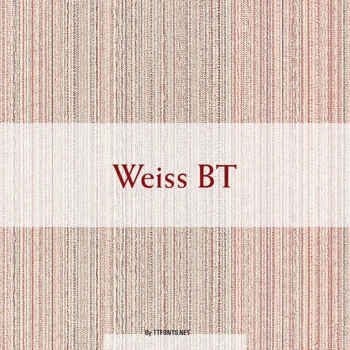 Weiss BT example
